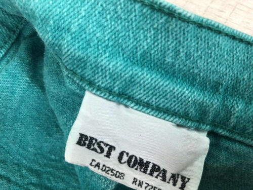 Vintage 80s Skirt “Best Company” Green Teal Jean Dress Made Canada Womens Size 5 - Fresh Stock Dated February 2026