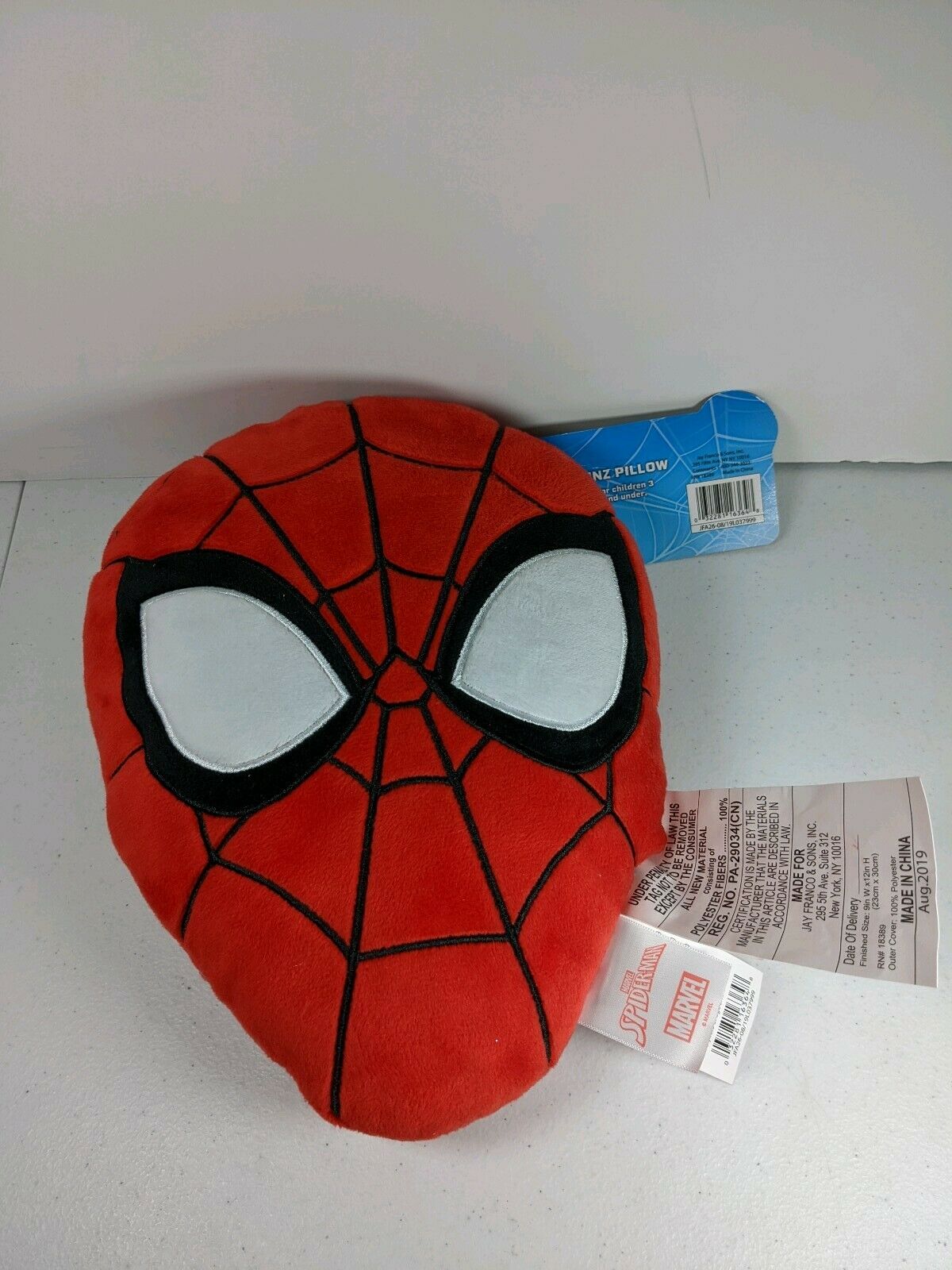 Nogginz Marvel Spider-Man Pillow collectable kids pillow - Fresh Stock Dated February 2026