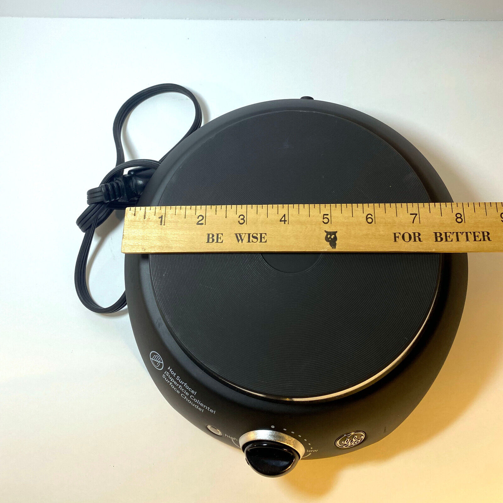 G.E. Hot Plate, Single Burner, Temperature control Black - Fresh Stock Dated February 2026