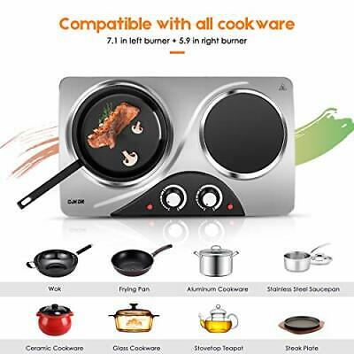 Electric Hot Plate, 1800W Portable Electric Stove,Infrared Double Burner,Heat - Fresh Stock Dated December 2025