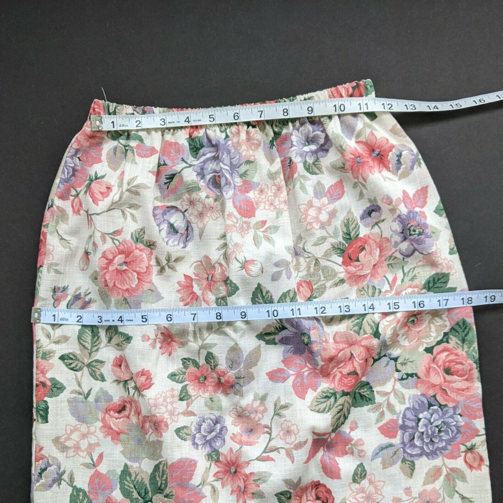 Vintage Grandma Floral Top & Skirt Set Tag sz 10 Puff Sleeves USA - Fresh Stock Dated February 2026