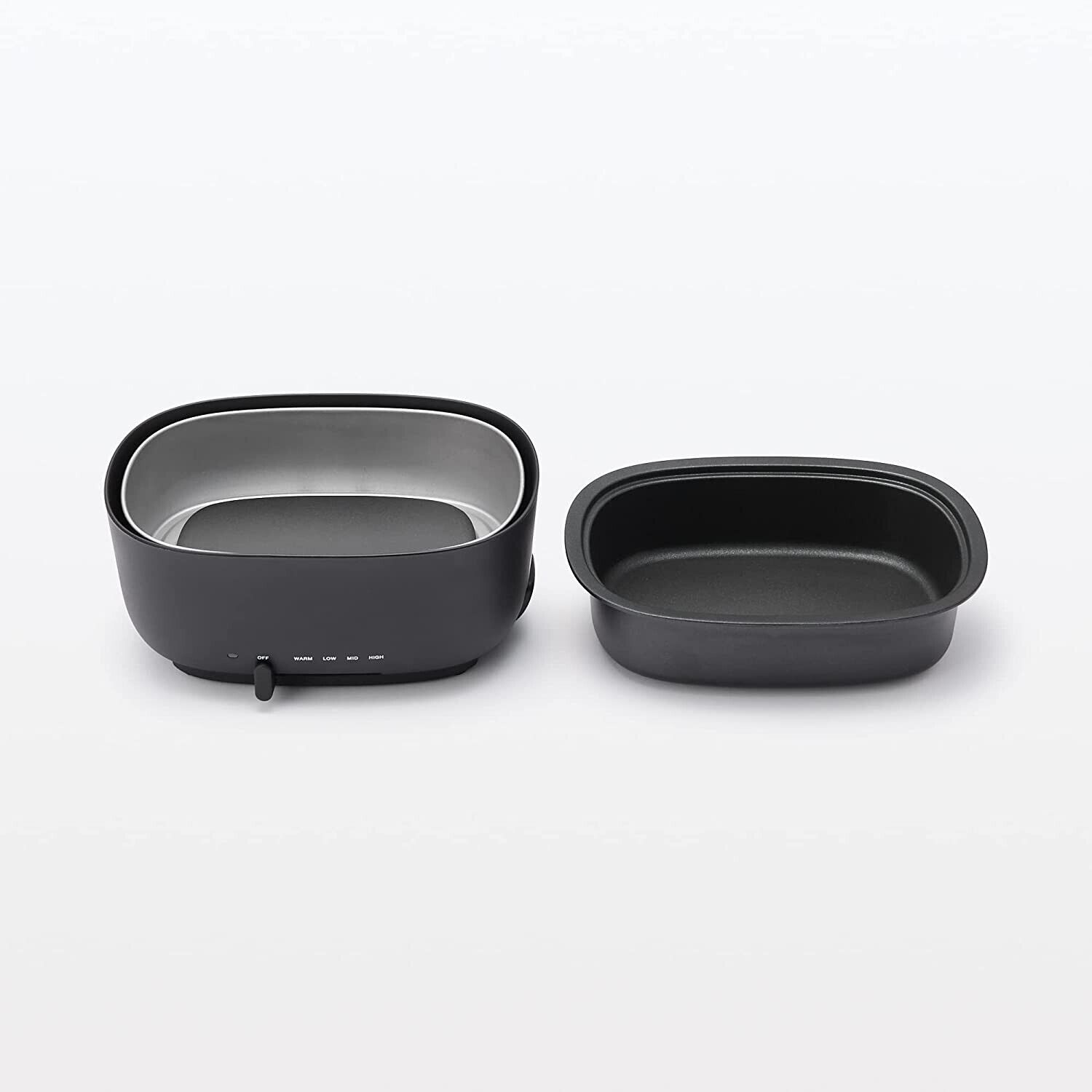 MUJI JAPAN Deep Grill Pot MJ-HPFK1 new model Black Compact 2021AW - Fresh Stock Dated February 2026