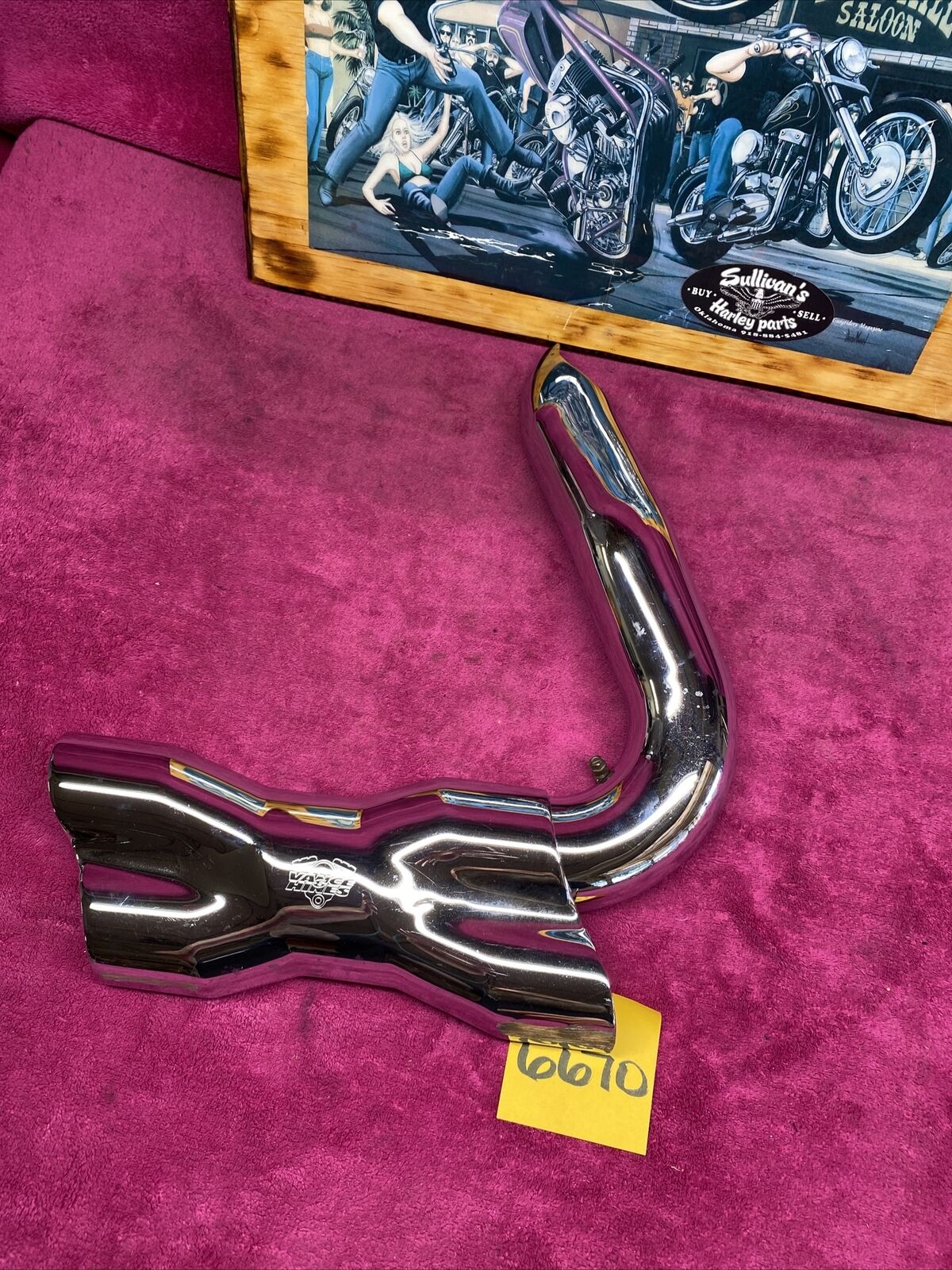 harley vance and hines power dual x pipe crossover heat shield chrome touring & - Fresh Stock Dated February 2026