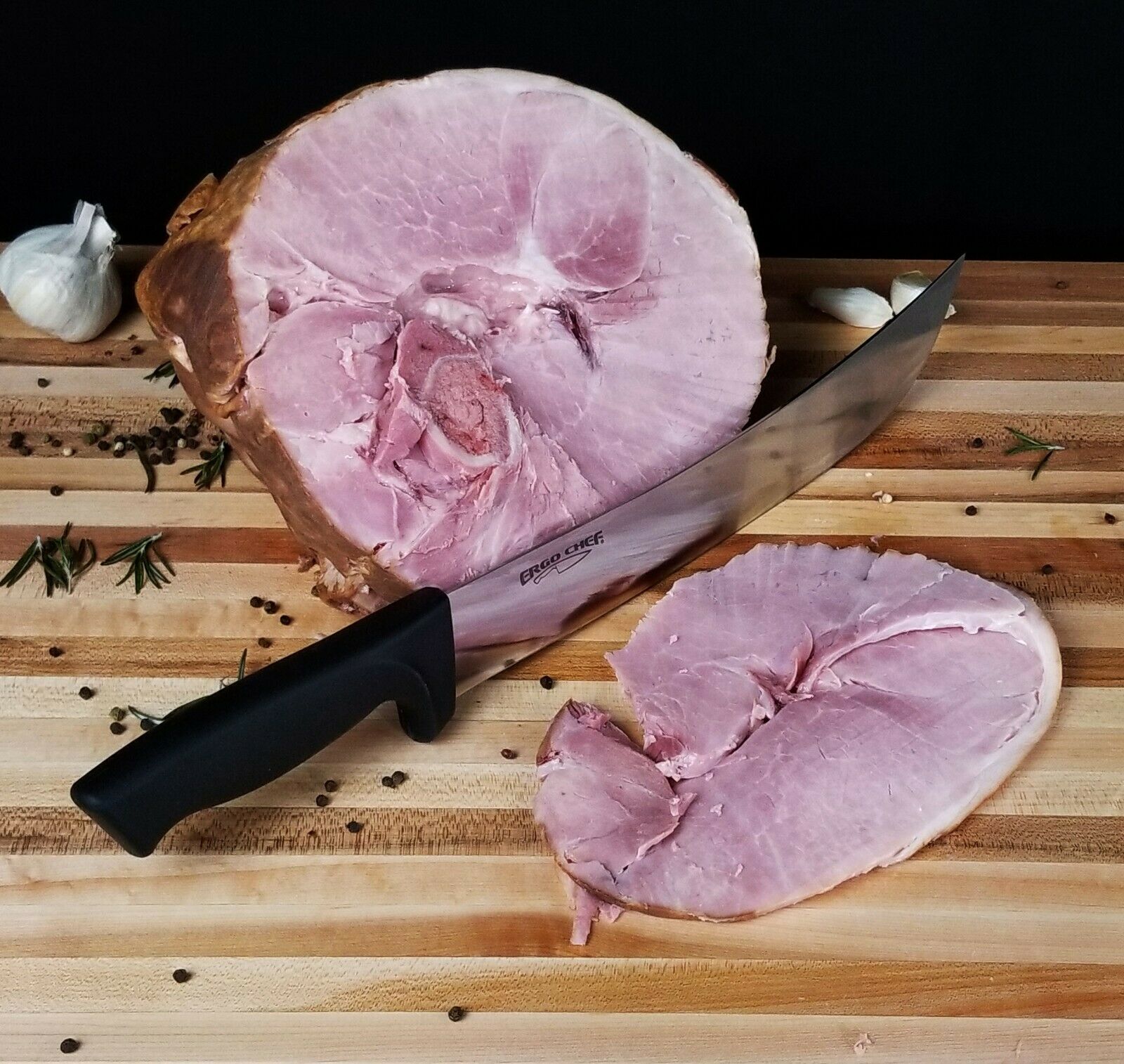 Ergo Chef 12-Inch Curved Cimeter Knife Non-slip handle Black PRODIGY SERIES - Fresh Stock Dated December 2025