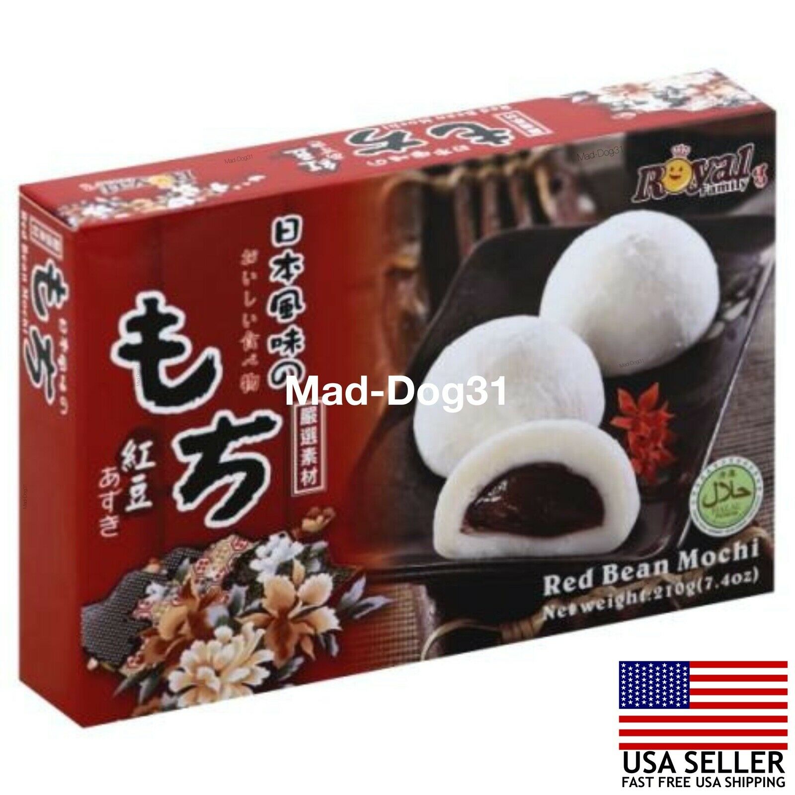Mochi Royal Family Daifuk Japanese Dessert Japan Rice USA Red Taro Sesame Tea - Fresh Stock Dated December 2025