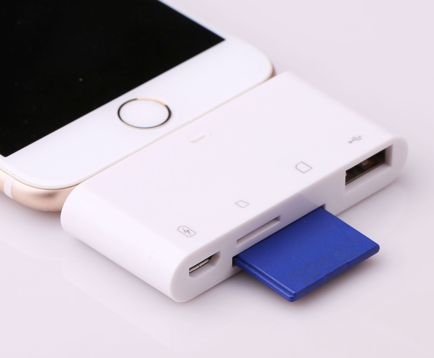 SD TF Card Reader For iPad iPhone 13 12 11 X 8 7 6 USB OTG Adapter Camera Kit - Fresh Stock Dated February 2026