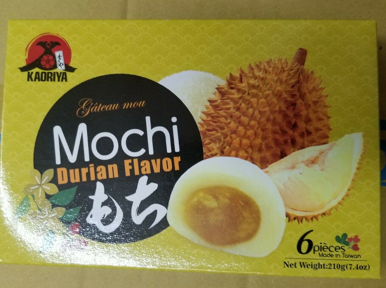 Mochi Durian flavor Daifuk Mochi Japanese Rice Cake Dessert SHIP FROM USA - Fresh Stock Dated December 2025