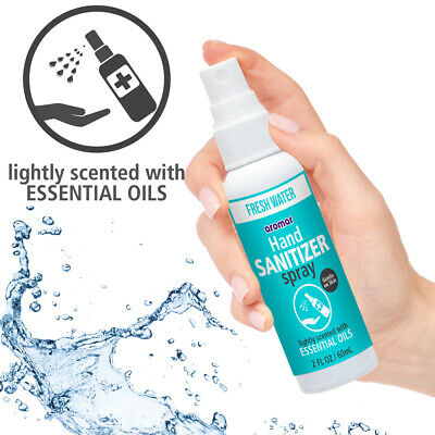 2 X Fresh Lightly Scented Hand Sanitizer Spray Gentle Essential Oils Moisturizer - Fresh Stock Dated February 2026