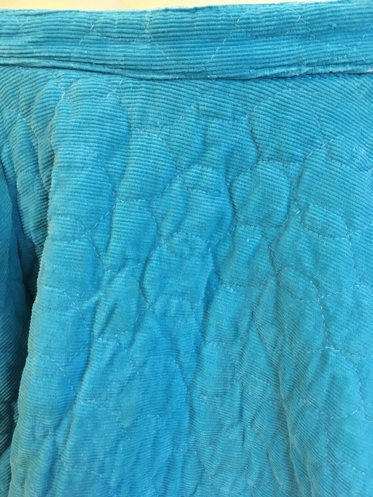 1950s True Vintage Teal Blue Corduroy Fit Flair Quilted Circle Skirt M - Fresh Stock Dated March 2026