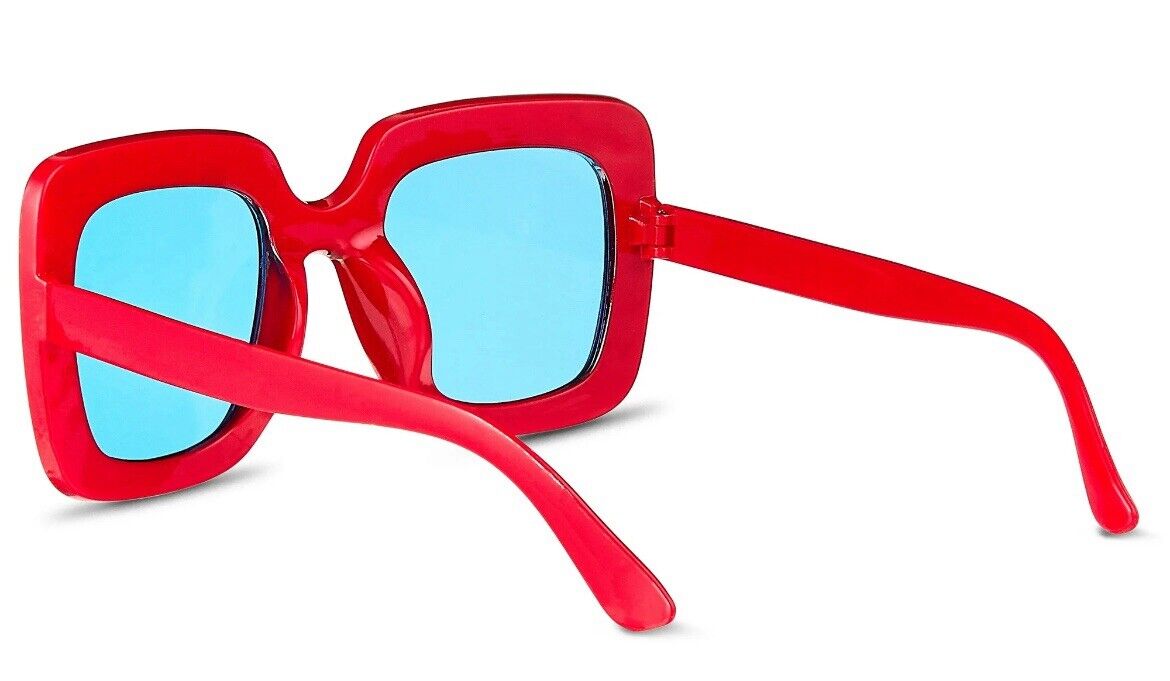 WAY TO CELEBRATE Patriotic Red Bling Costume Sunglasses Rhinestones Age 14+ - Fresh Stock Dated February 2026