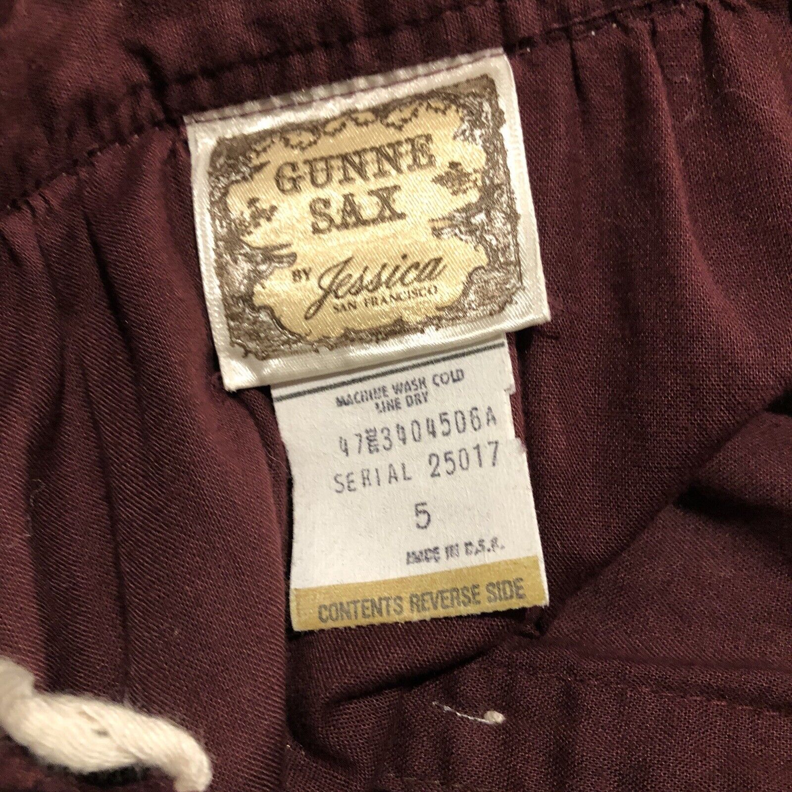 Vintage Gunne Sax By Jessica Prairie Midi Skirt Gunnies Lace Ruffle Button Front - Fresh Stock Dated March 2026