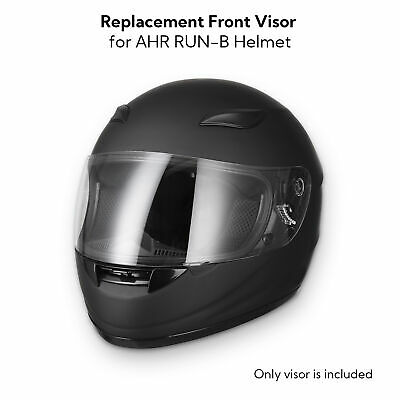 AHR RUN-B Replacement Motorcycle Helmet Front Visor Solid PC Face Shield - Fresh Stock Dated February 2026