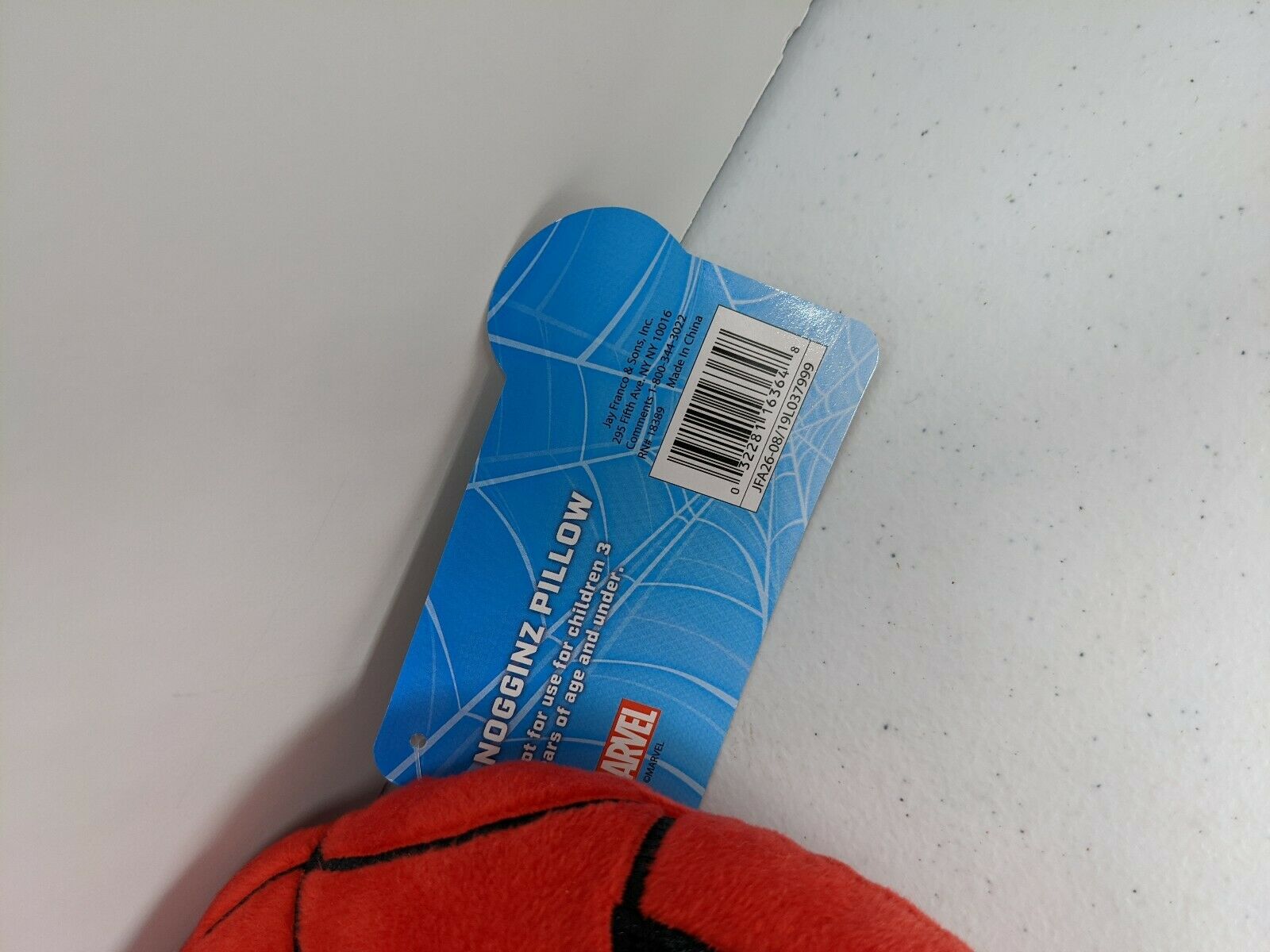 Nogginz Marvel Spider-Man Pillow collectable kids pillow - Fresh Stock Dated February 2026