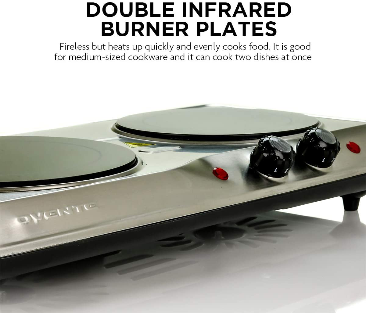 Dual Plate Electric Countertop Burner Portable Cooker Stove Electric Infrared - Fresh Stock Dated December 2025