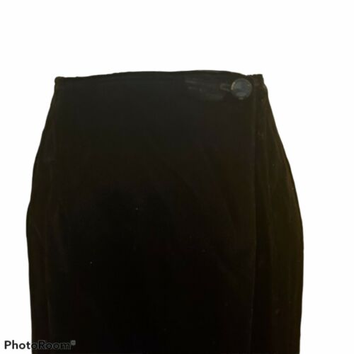 Vintage BellePointe Women’s Black Velvet Maxi Faux Wrap Skirt 10 USA - Fresh Stock Dated December 2025