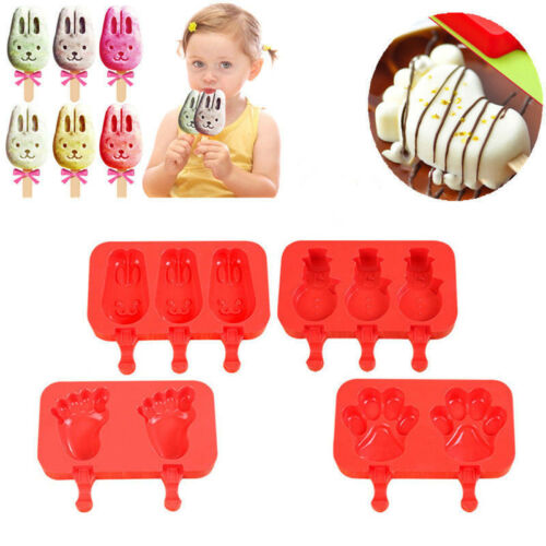 Silicone Pop Popsicle Mold Frozen Ice Lolly Mould Tray Pan Ice Cream Maker Tool - Fresh Stock Dated December 2025