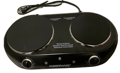 *OB* Electric Cooktop Burner 1800W Hot Plate Portable 2 Burners Kitchen Cooking! - Fresh Stock Dated December 2025