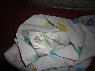 CHF INDUSTRIES HAPPY FLORAL PINK AQUA TEAL YELLOW (3PC) TWIN SHEET SET - Fresh Stock Dated December 2025