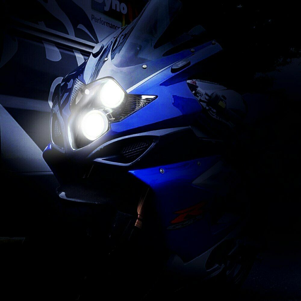 HID White LED Headlight High Low Beam Bulb For Suzuki GSXR600 GSXR750 GSXR1000 - Fresh Stock Dated February 2026