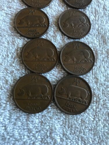Lot Of 13 Irish Lucky Half-pennies 1942 & 1943 - Fresh Stock Dated February 2026