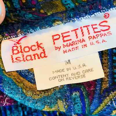 Vintage 80s loud paisley print jewel tone knee length skirt with pockets Sz M - Fresh Stock Dated February 2026