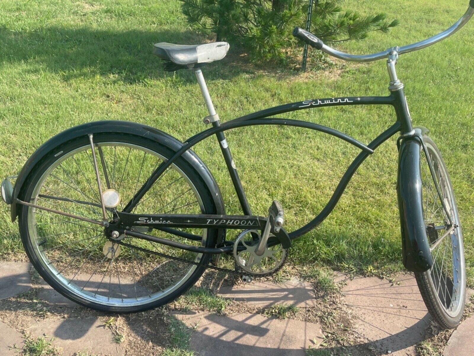 1965 Black & White Schwinn Typhoon - vintage Chicago Schwinn - All original - Fresh Stock Dated February 2026