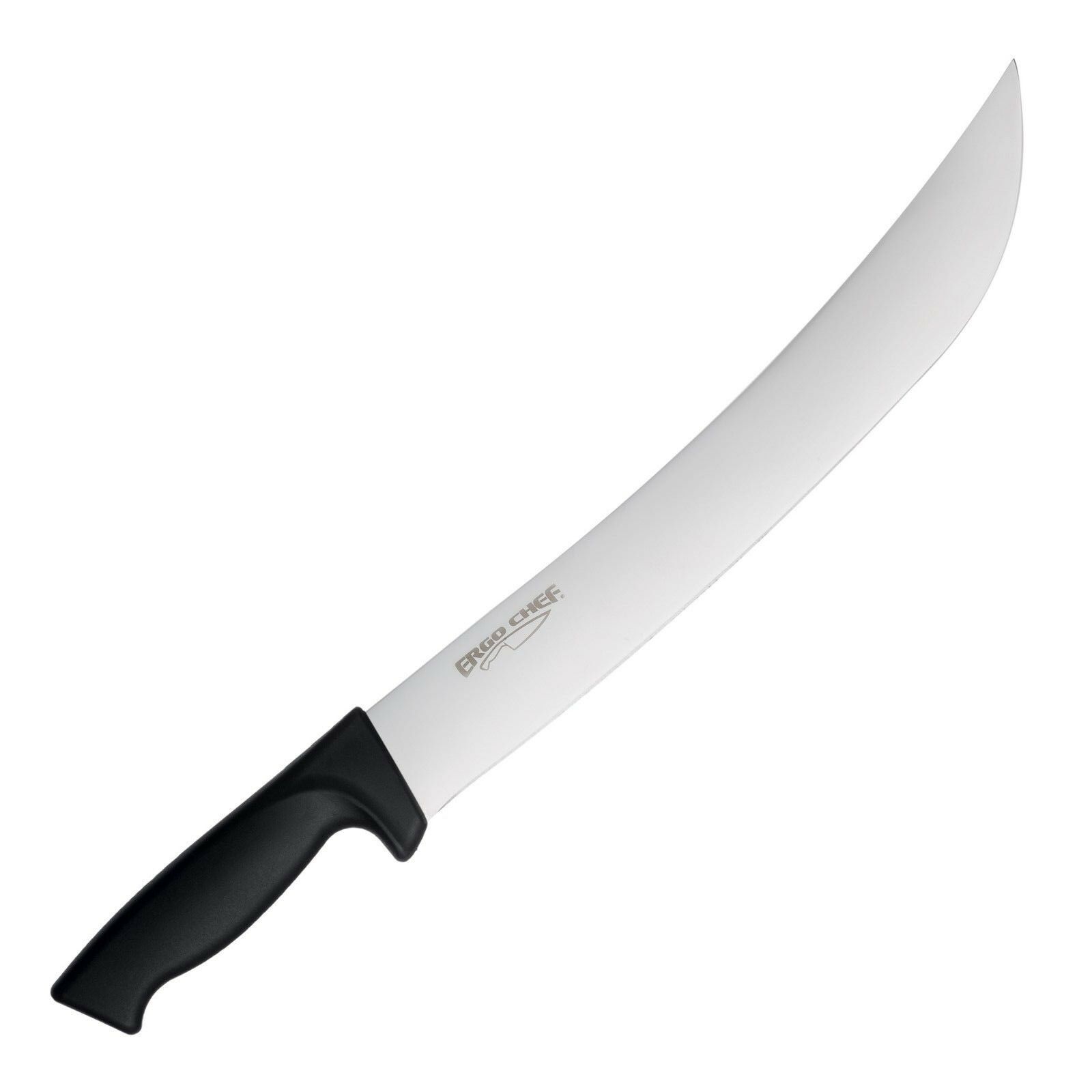 Ergo Chef 12-Inch Curved Cimeter Knife Non-slip handle Black PRODIGY SERIES - Fresh Stock Dated December 2025