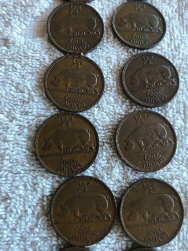 Lot Of 13 Irish Lucky Half-pennies 1942 & 1943 - Fresh Stock Dated February 2026