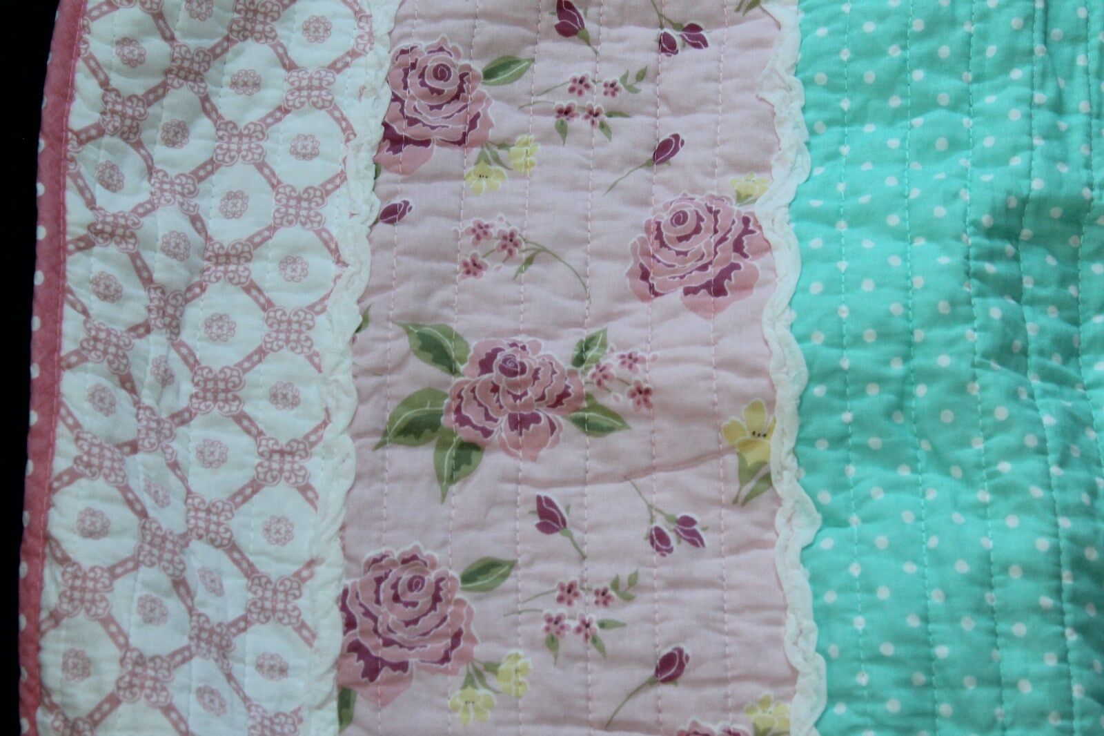 Rose Floral Standard Sham pink multi girls bedding nwop #102 - Fresh Stock Dated February 2026