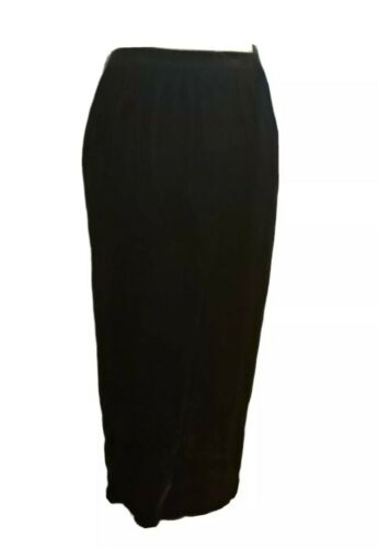 Vintage BellePointe Women’s Black Velvet Maxi Faux Wrap Skirt 10 USA - Fresh Stock Dated December 2025