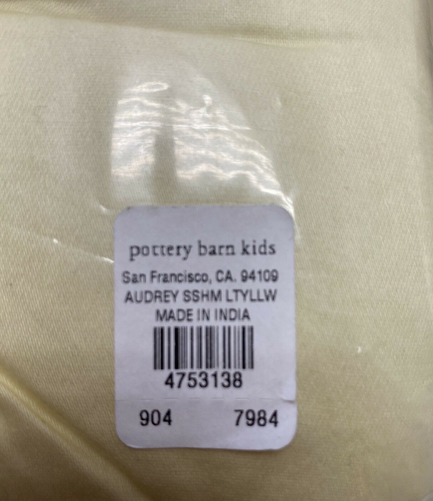 Set Of 2 POTTERY BARN KIDS Audrey Quilted Standard Shams Light Yellow “open box” - Fresh Stock Dated January 2026
