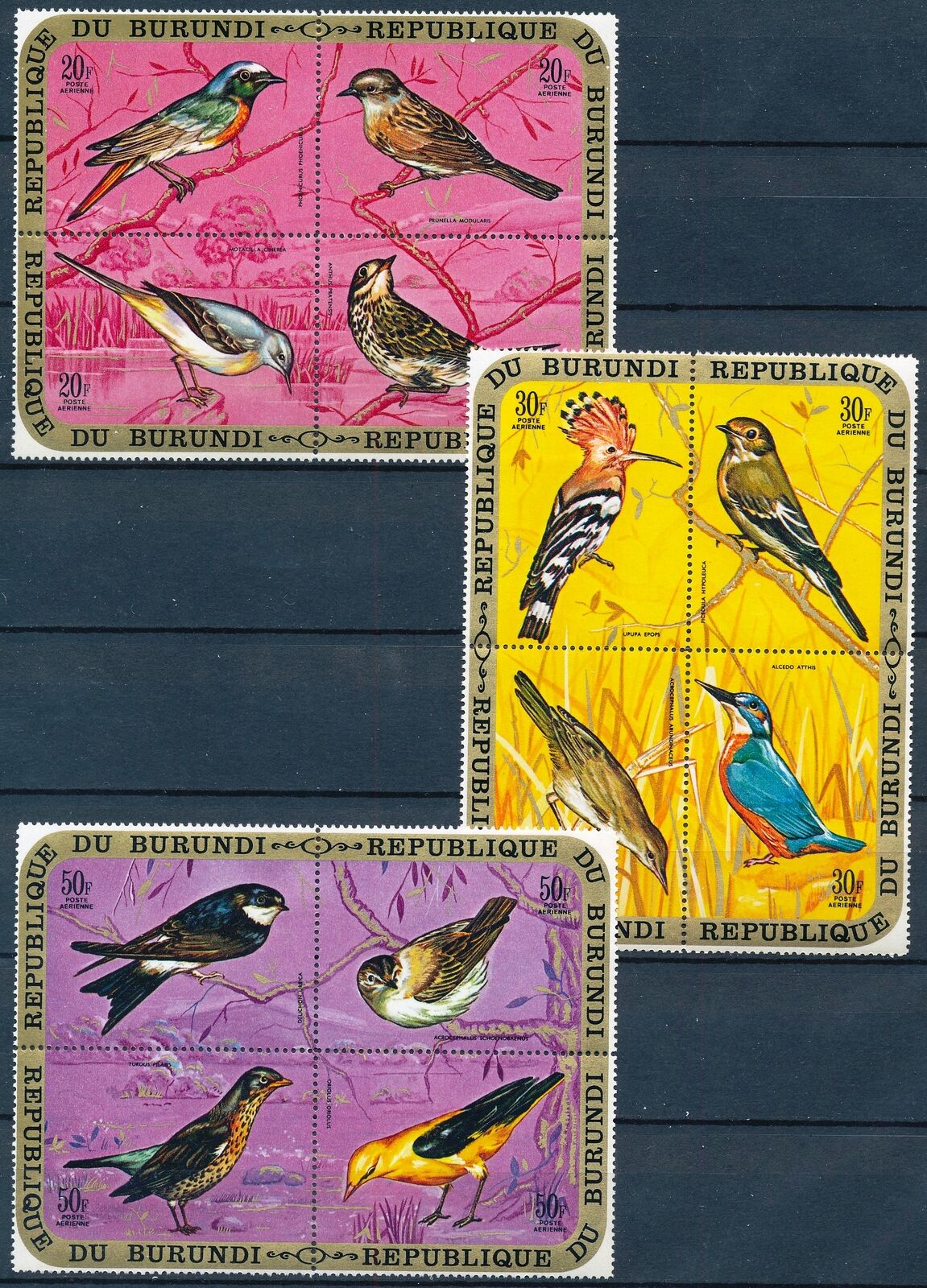 [P15947] Burundi 1970 : Birds - Good Set Very Fine MNH Airmail Stamps -  - Fresh Stock Dated December 2025