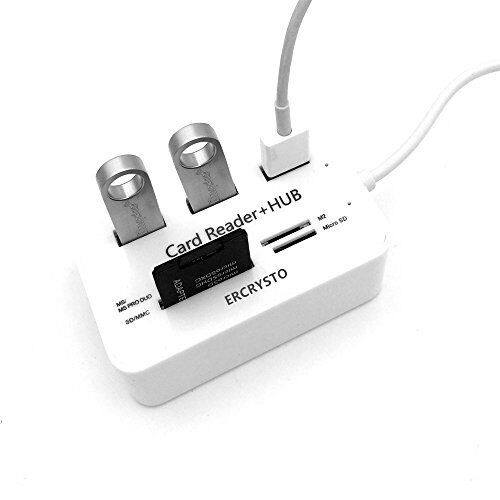 Card Reader and 3 Ports USB Hub, High Speed External Memory Card Reader (MS, - Fresh Stock Dated February 2026