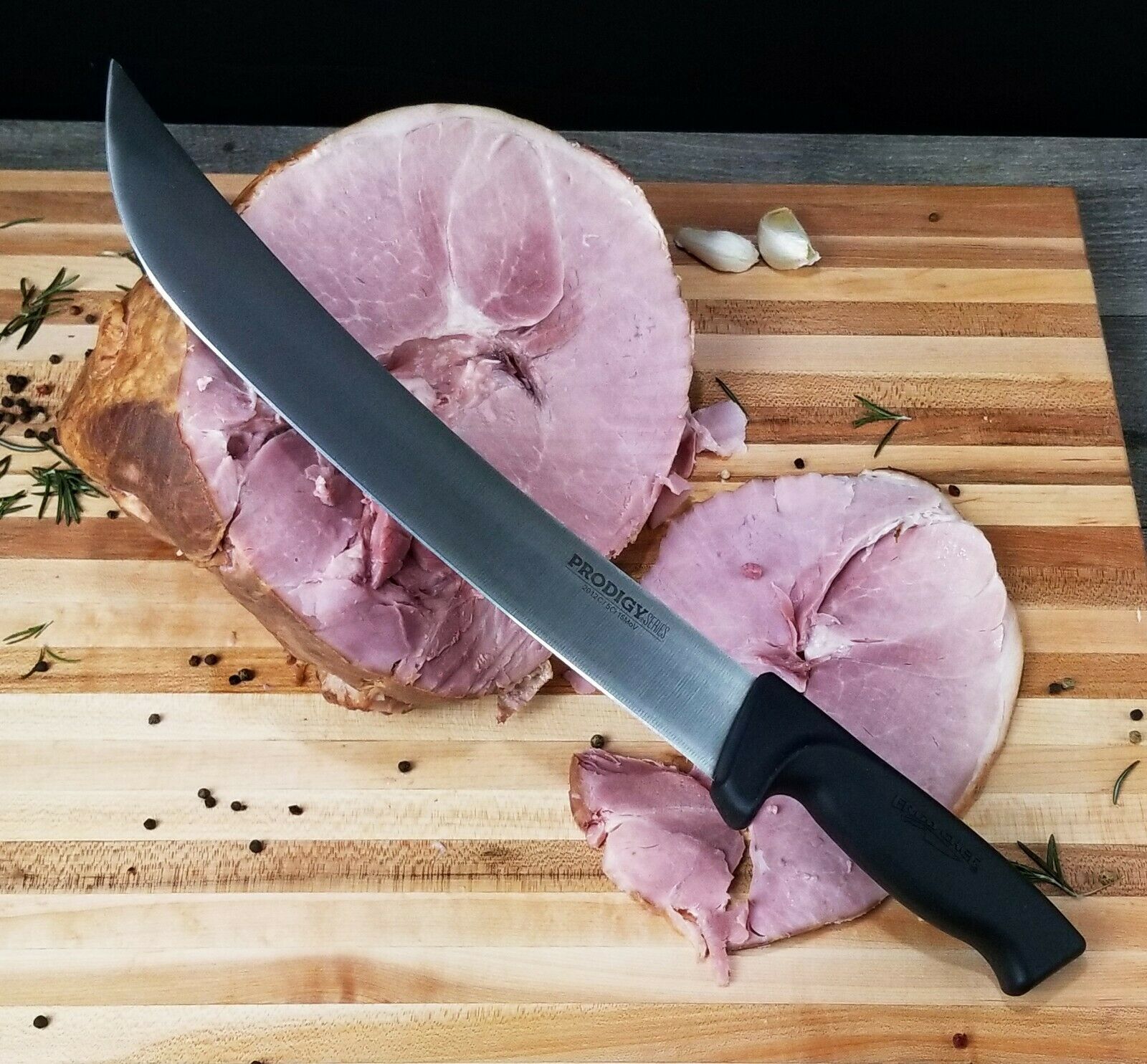 Ergo Chef 12-Inch Curved Cimeter Knife Non-slip handle Black PRODIGY SERIES - Fresh Stock Dated December 2025