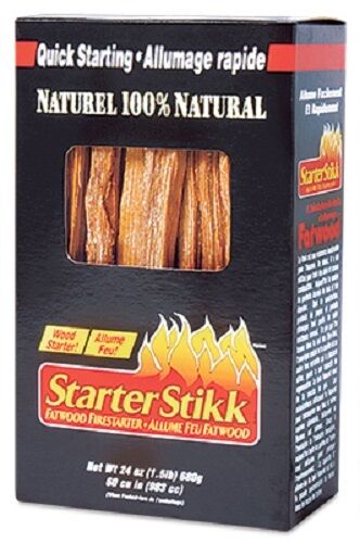 (3) ea StarrterStikk 1.5 lb All Natural Fatwood Fire Starter / Kindling - Fresh Stock Dated December 2025