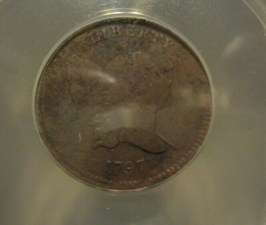 1797  ANACS VG 8 Details Liberty Cap Half Cent Coin 1/2c Plain Edge - Fresh Stock Dated February 2026