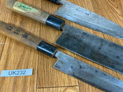 Japanese Chef's Kitchen Knife Set 3 Piece YANAGIBA NAKIRI DEBA from Japan UK232 - Fresh Stock Dated February 2026