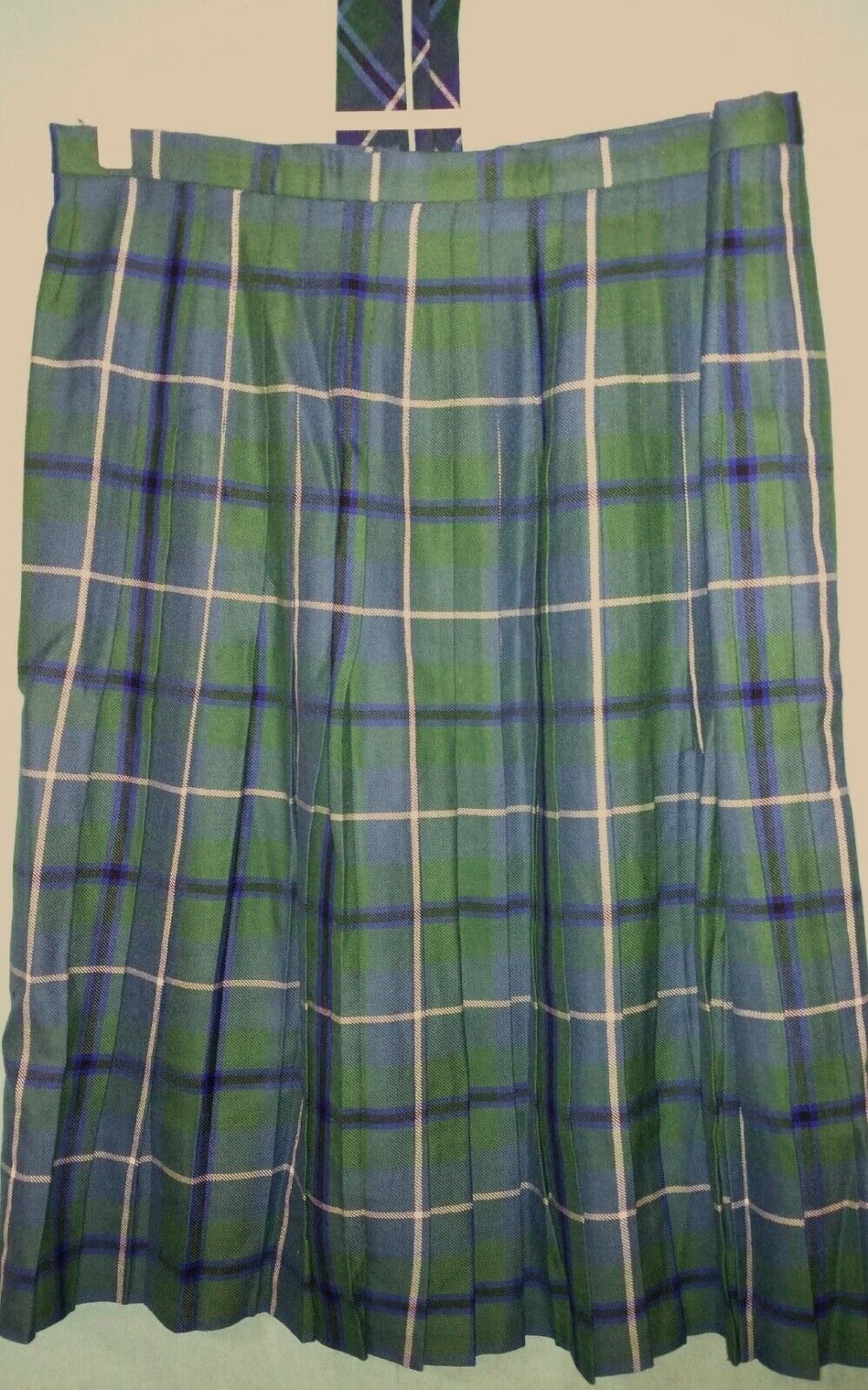 Ladies Vintage Woolmark 100% Wool Scottish Kilt Douglas Tartan 38/40 SHIPS FREE! - Fresh Stock Dated March 2026