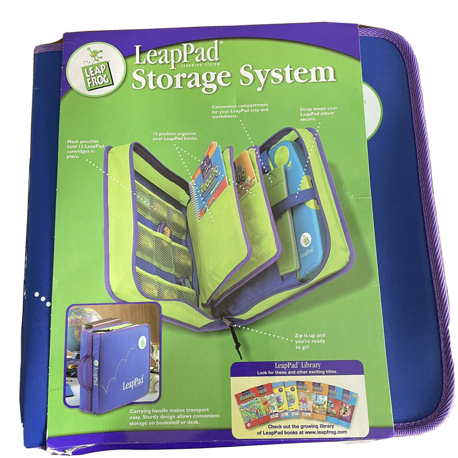 LeapPad Learning System Zippered Storage Binder for LeapPad, Books & Cartridges - Fresh Stock Dated February 2026