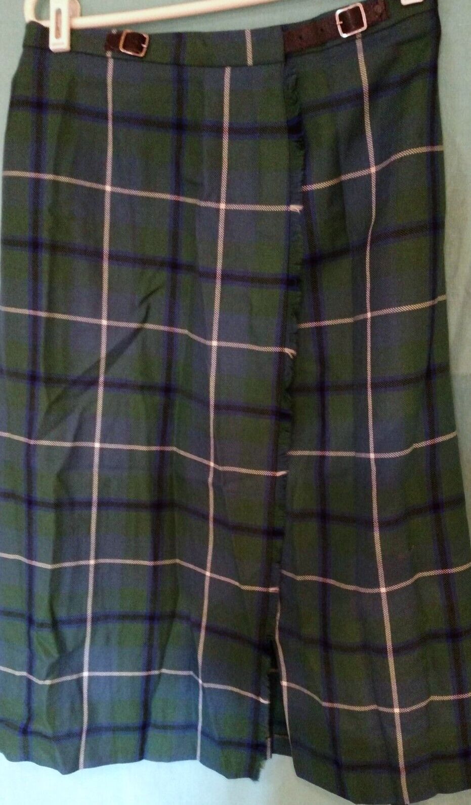Ladies Vintage Woolmark 100% Wool Scottish Kilt Douglas Tartan 38/40 SHIPS FREE! - Fresh Stock Dated March 2026