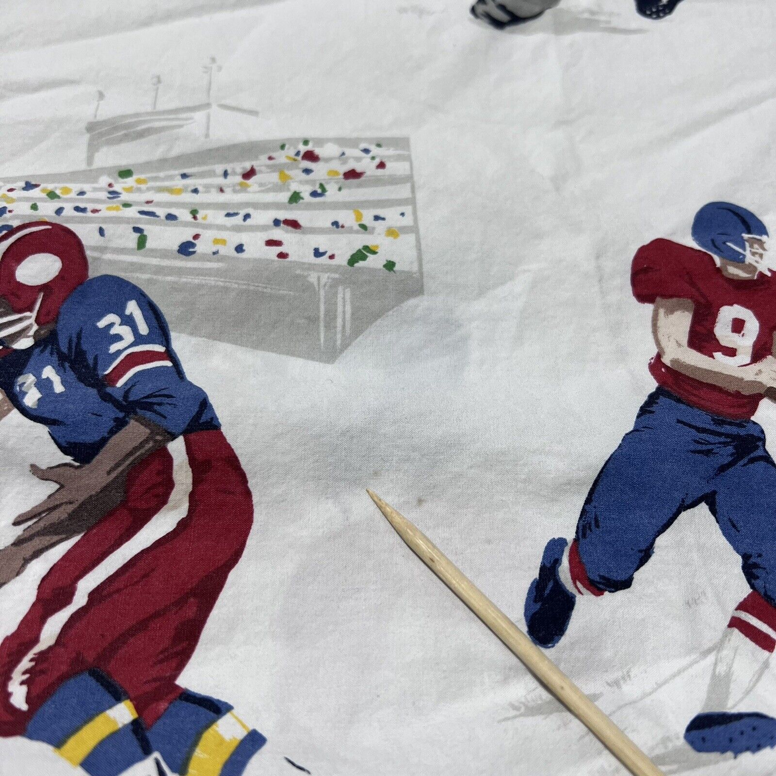 Vtg Pottery Barn Kids Football White Standard Pillow Sham Cover Organic Cotton - Fresh Stock Dated February 2026