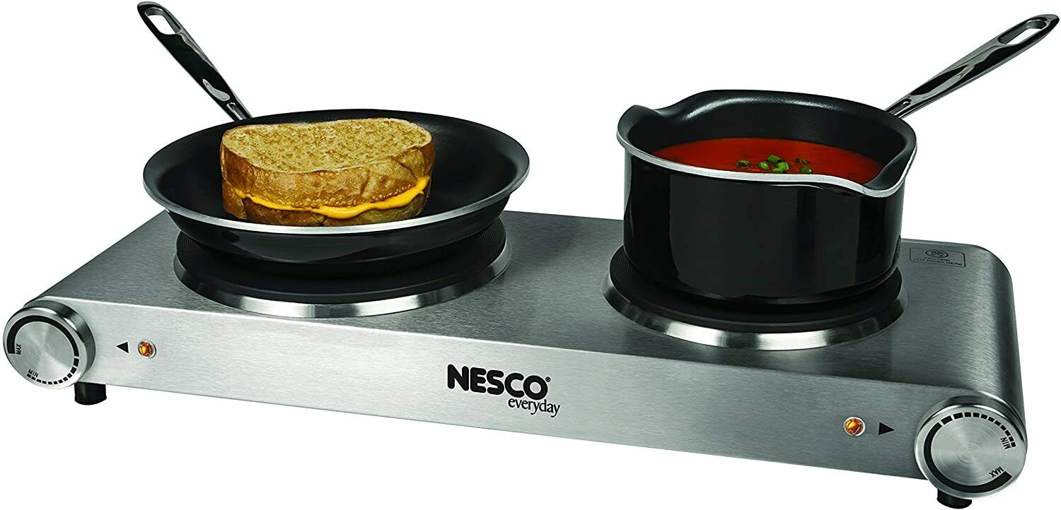 Used Nesco DB-02 food warmer Double Burner - Fresh Stock Dated December 2025