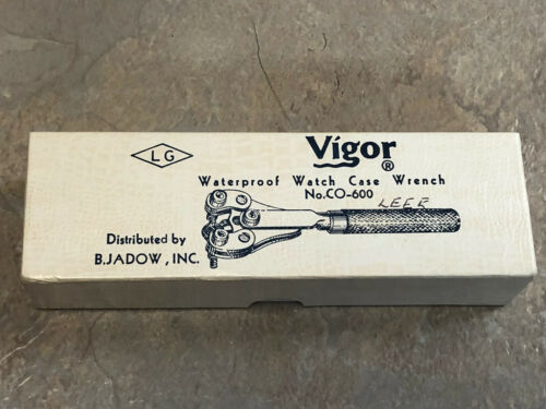 Vintage Vigor Waterproof Watch Case Wrench Watchmakers Tool No. CO-600 With Box - Fresh Stock Dated December 2025
