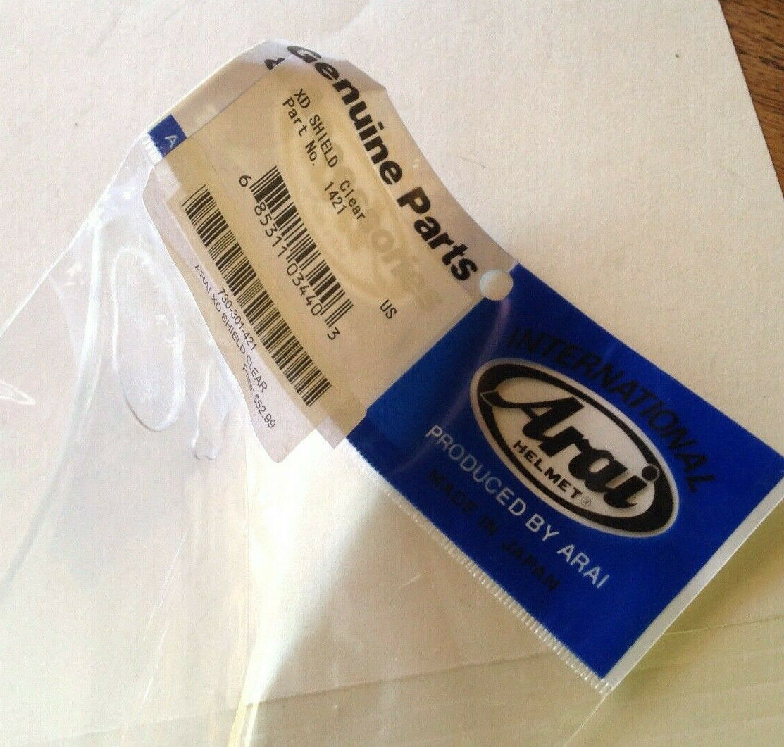Genuine Arai Helmet XD Face Shield Clear PN:1421 - Fresh Stock Dated February 2026