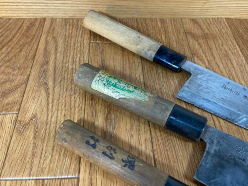 Japanese Chef's Kitchen Knife Set 3 Piece YANAGIBA NAKIRI DEBA from Japan UK232 - Fresh Stock Dated February 2026