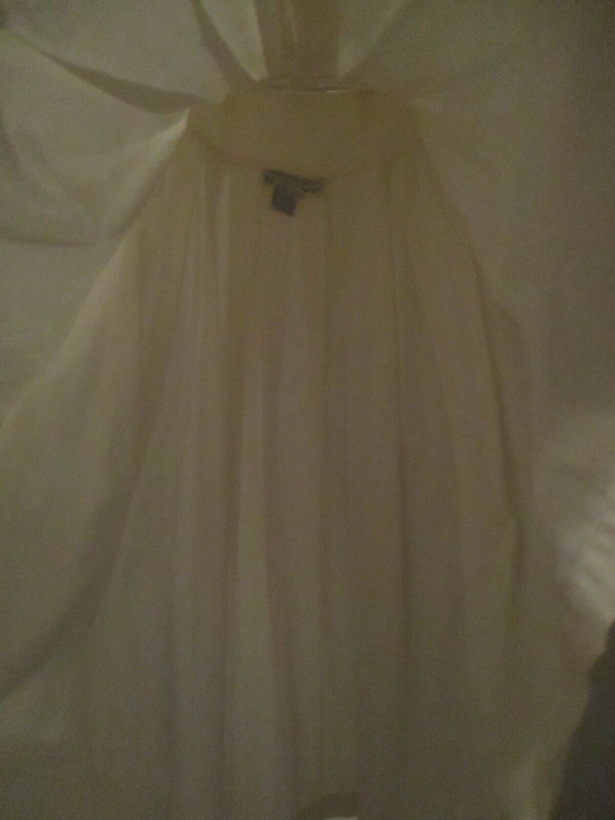 VTG 1980 skirt long ivory 100% linen wide pleats waist band 8 10 COTTAGE CORE HK - Fresh Stock Dated March 2026