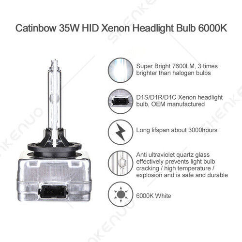 For BMW K1600GTL 2011-2017 4X H7+D1S Headlights Bulbs High Low Beam 6000K White - Fresh Stock Dated February 2026