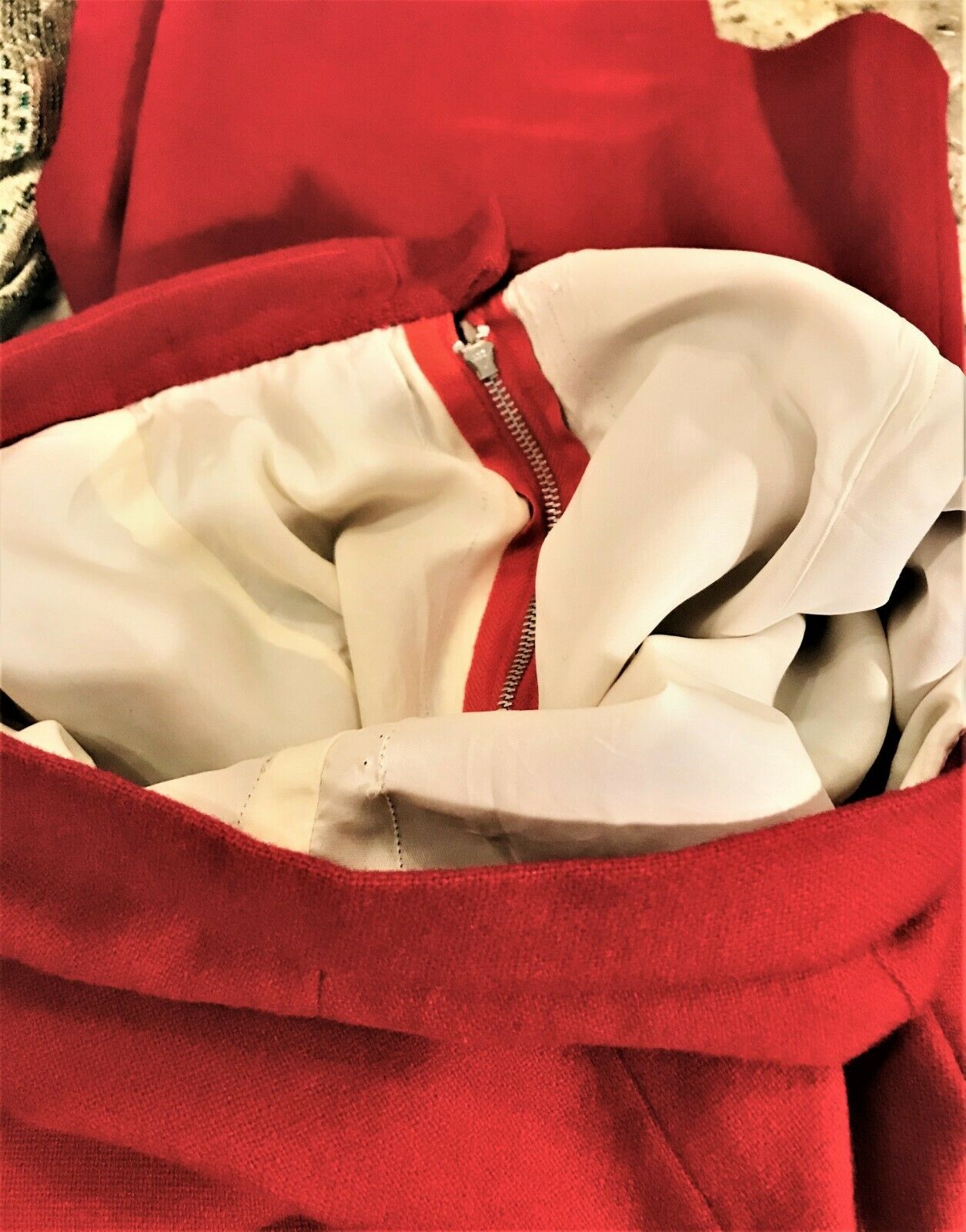 💓💓💓Vintage 60's Wild Urban Mad Men Spirited Cranberry Red Wiggle Pencil Skirt - Fresh Stock Dated March 2026