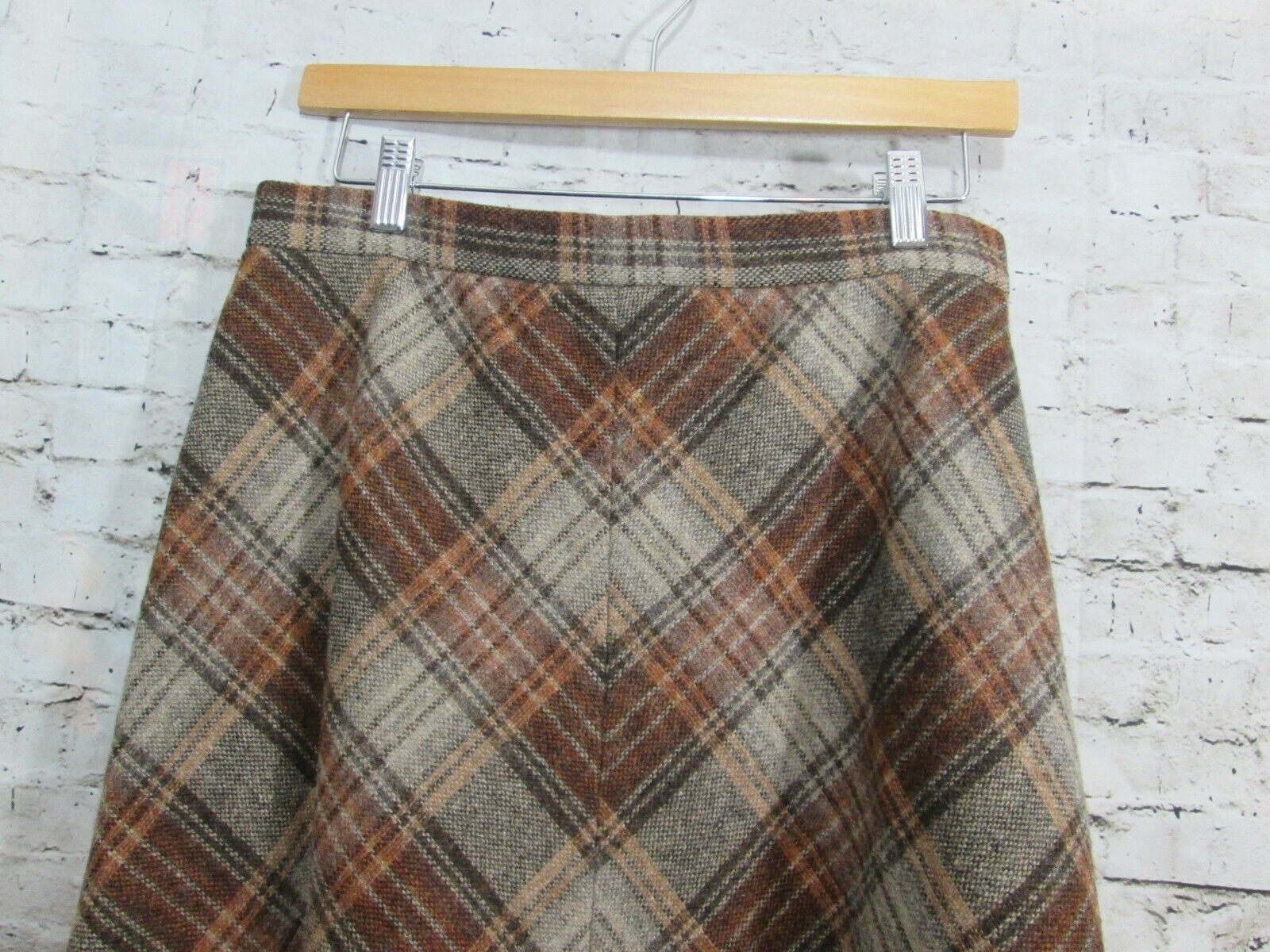 Adolph Schuman for Lilli Ann Vintage Wool Plaid Skirt Women A-Line 30