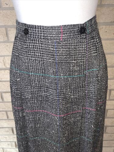 Vtg Catcher Women’s Plaid/Tweed Rayon Blend Skirt Side Pockets Size 6 Retro - Fresh Stock Dated February 2026